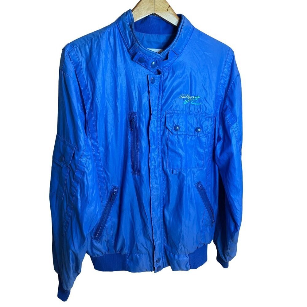 Vintage 80s MBA Nylon Full Zip Jacket Made in USA